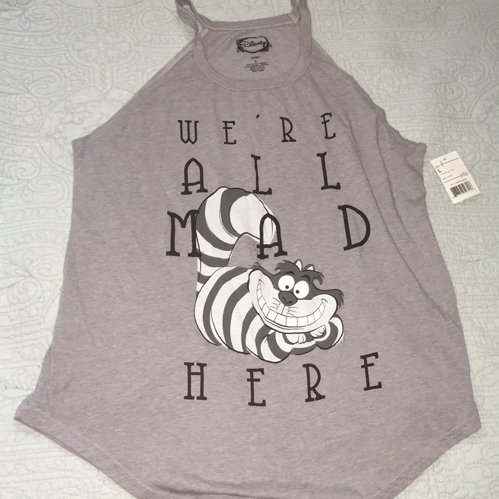 Cheshire Cat Tank Disney Light Grey